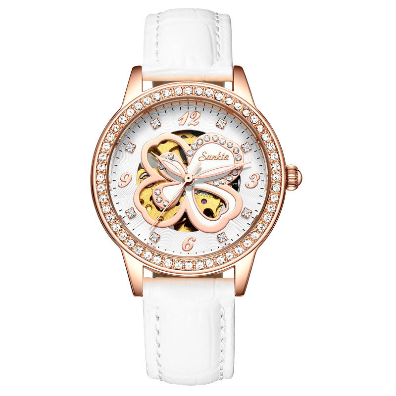 Women's Watch Quartz Sunkta Fashion Women's Watch Rose Gold Women's Watch Creative Waterproof