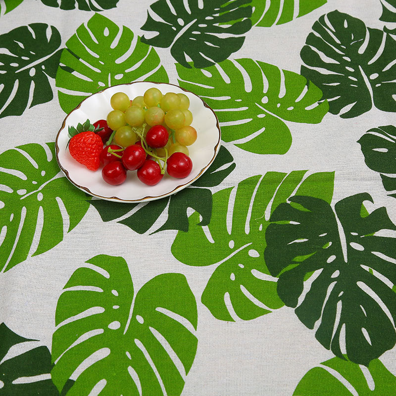 Cotton And Hemp Cloth Plant Tower Series Thickened Printed Fabric Storage Cloth