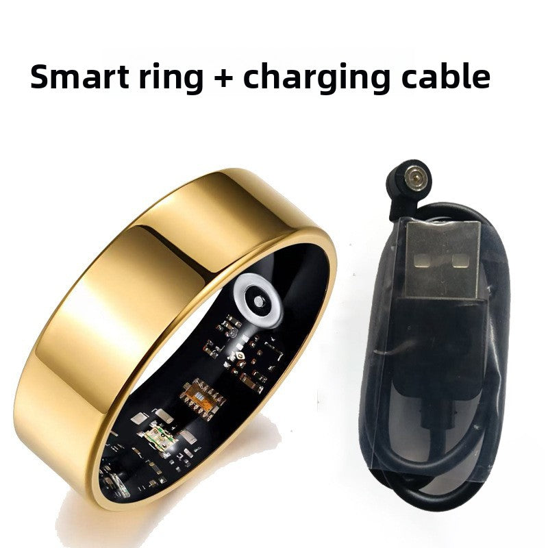 Smart Ring Heart Rate Blood Oxygen Sleep Pressure Monitoring Ring Waterproof Smart Ring Can Be Equipped with Charging Compartment