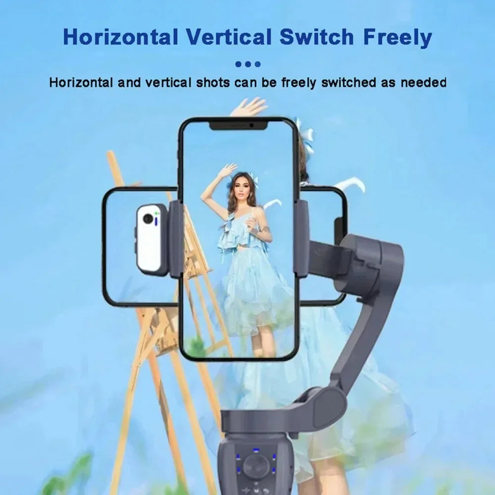 mobile phone 3-axis anti shake stabilizer Tiktok live broadcast camera PTZ AI intelligent tracking face recognition