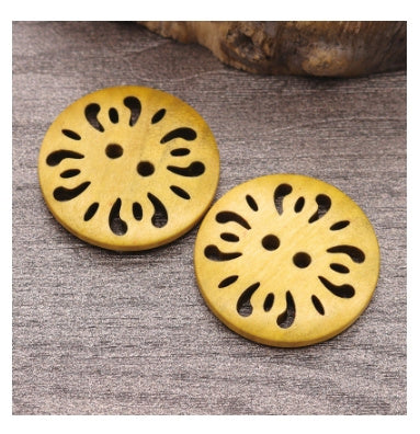 Natural Wood Dyed Lase Coat Sweater Cardigan Clothes Buttons