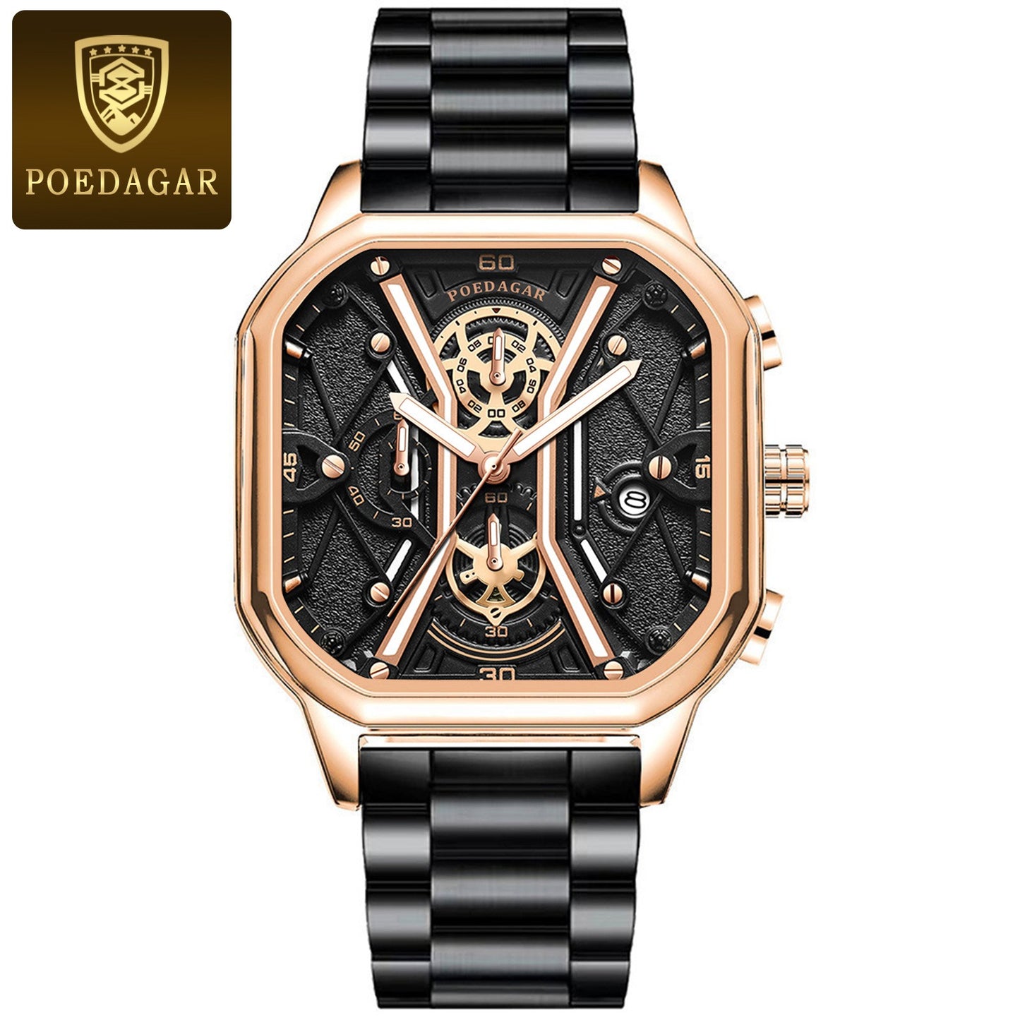 Quartz Men's Watches Luxury Fashion Wristwatches Chronograph Luminous