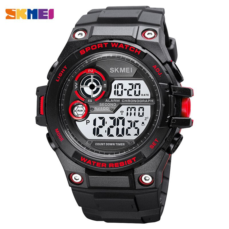 SKMEI 1759 New Sport Watches 100M Waterproof Digital Watch Fashion Countdown Chrono Clock Men Casual LED