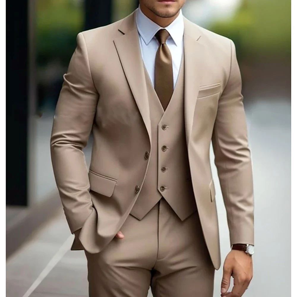Suit Business Casual Men's Three-piece For Bridegroom