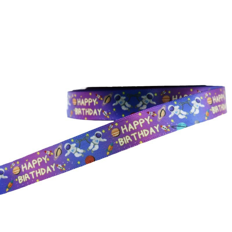 Packing Ribbon Polyester Printing Webbing Bouquet Bandage
