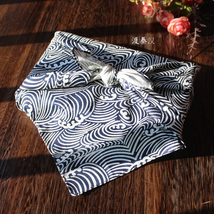 Japanese style suede wrapped lunch cloth