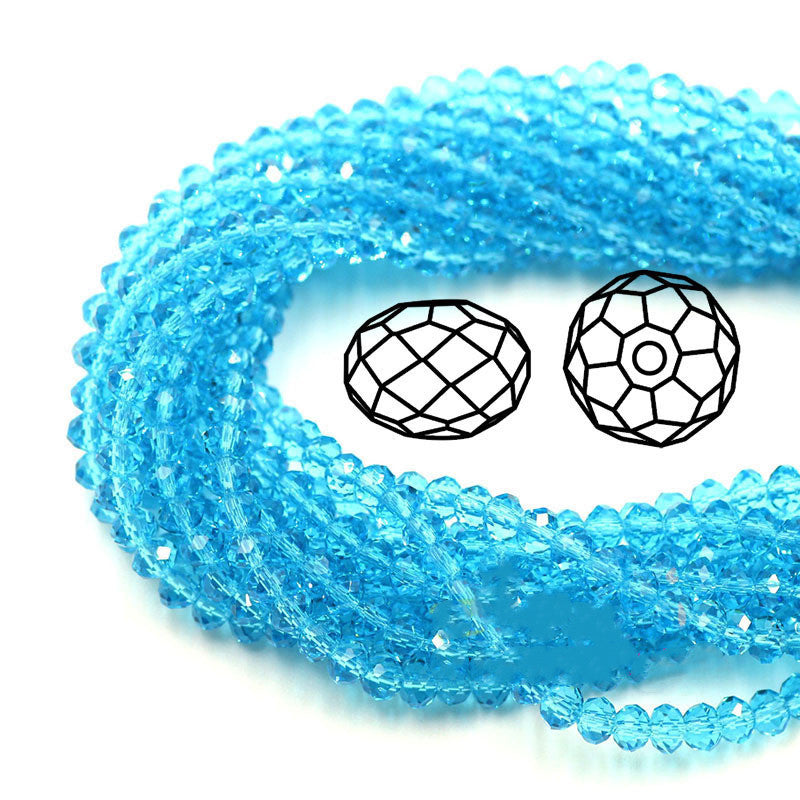 Transparent crystal flat beads