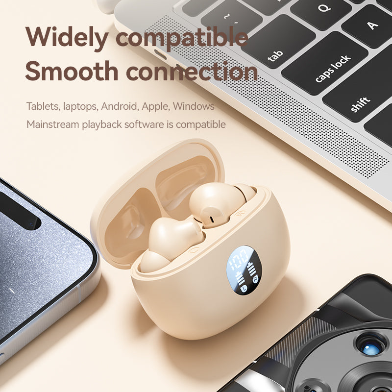 M69 Wireless Bluetooth Earphones In Ear Mini Long Range Sports Noise Reduction Universal Digital Display Earphones