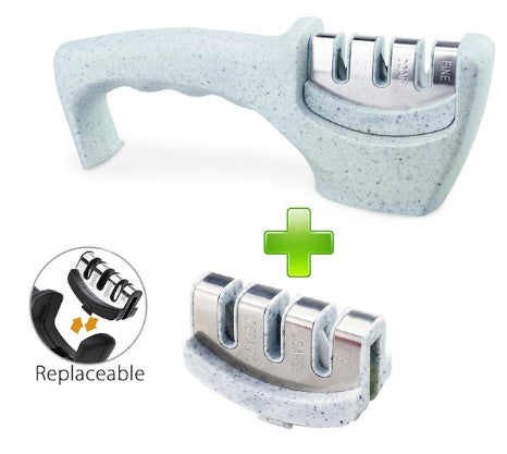 Professional Kitchen Knife Sharpener - Diamond & Tungsten Steel Sharpening Stone