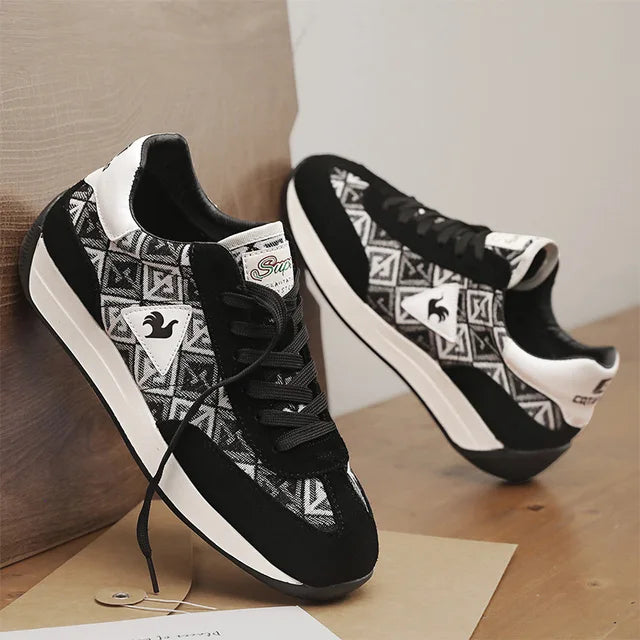 New Retro Brown Men's Sneakers Brand Designer Trainers Men Jogging Shoes Fashion Platform Shoes Men Beathable Running Shoes