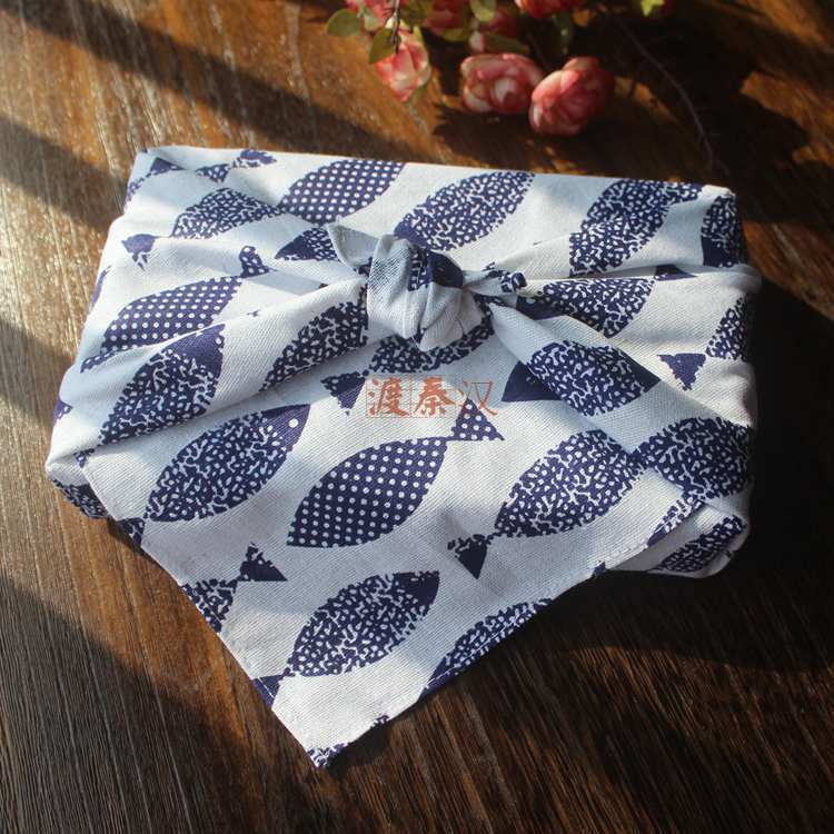 Japanese style suede wrapped lunch cloth