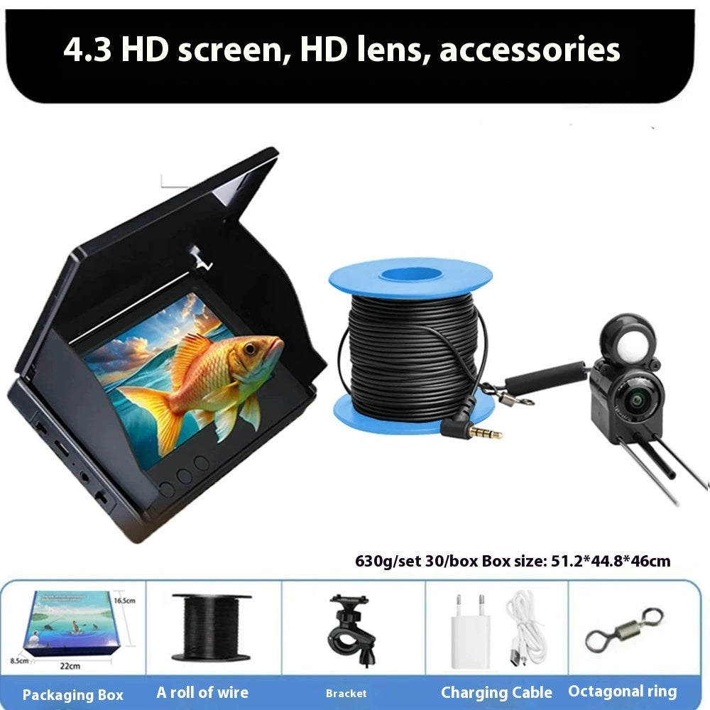 Underwater Visual Fish Finder Display Screen Night Vision Waterproof Ultra-clear Camera