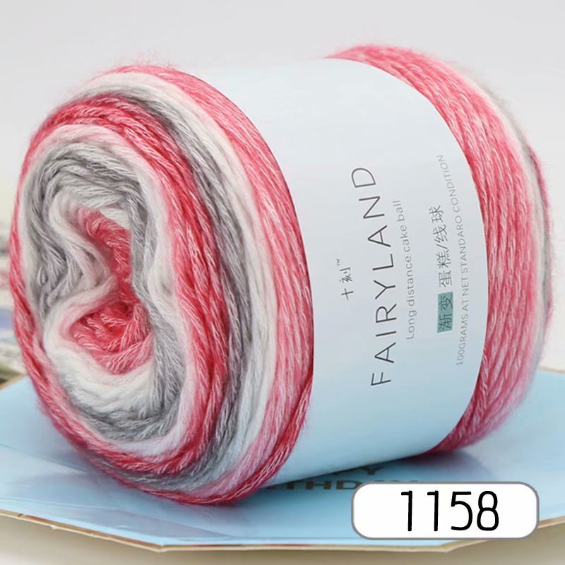 Gradient Cotton Thread Rainbow Hand Woven