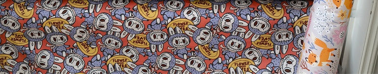 Cartoon Panda And Tiger Cotton Twill