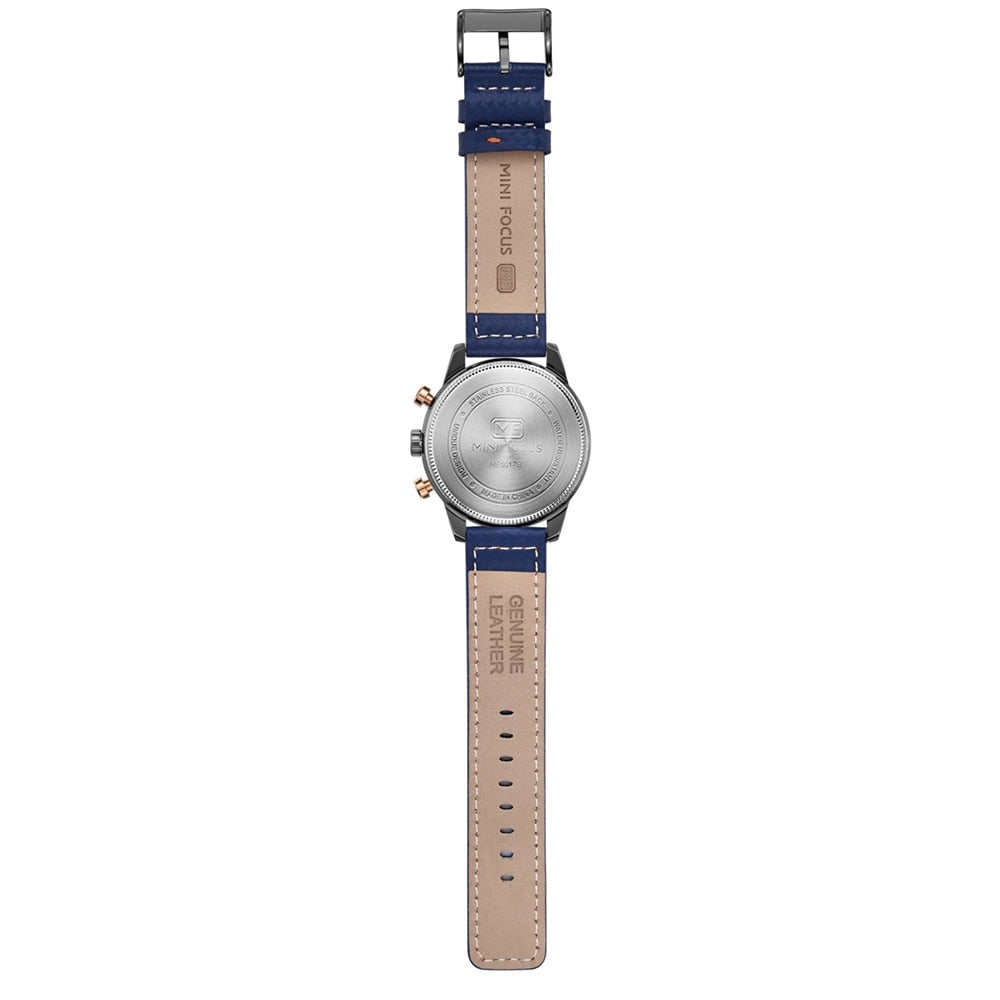 MF0017G Watches Men Luxury Brand MINI FOCUS Quartz Fashion Leather Watch Man Chronograph Male Wristwatch Men relogio masculino