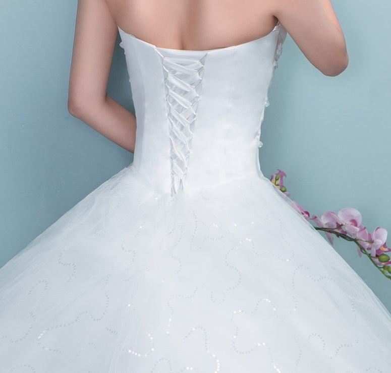 wedding bride dress new large tail size wedding dress factory wholesale TH52
