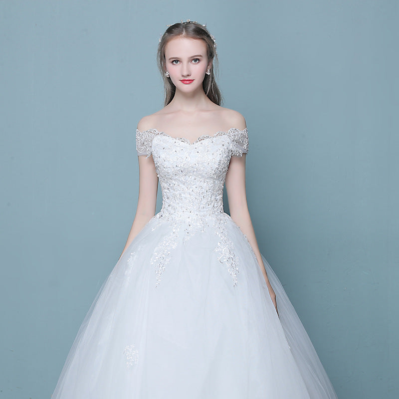 wedding dress new Korean bride married slender tail