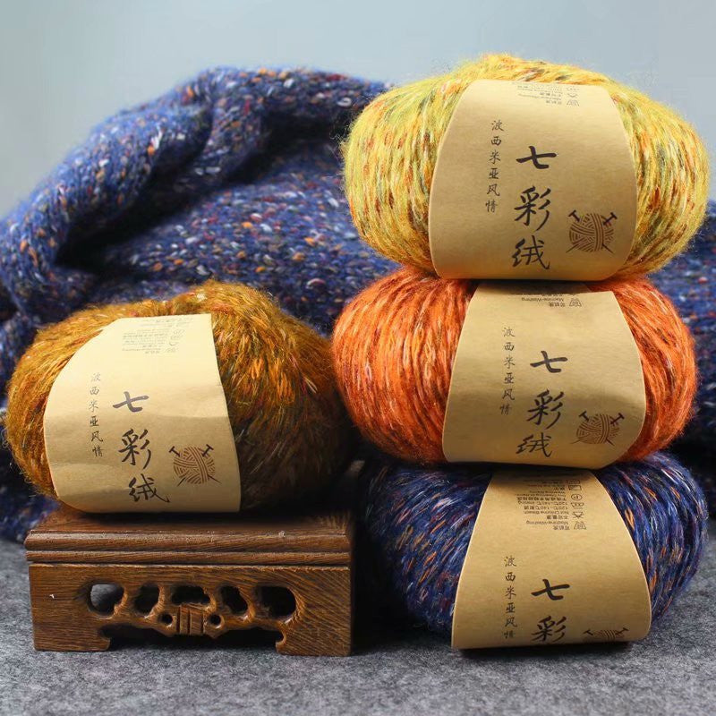 Colorful Woolen Yarn Handmade Crochet Diy Scarf Thread Sweater Hat Thread Medium Thick Woolen Ball