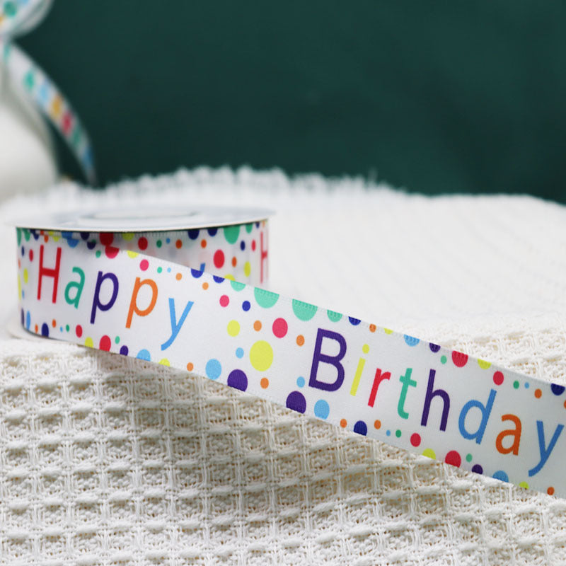 Packing Ribbon Polyester Printing Webbing Bouquet Bandage