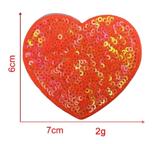 Sequin Love Embroidery Cloth Sticker Adhesive Accessories Decorations