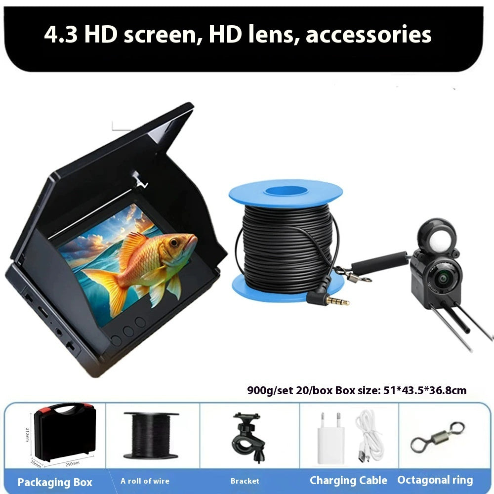Underwater Visual Fish Finder Display Screen Night Vision Waterproof Ultra-clear Camera