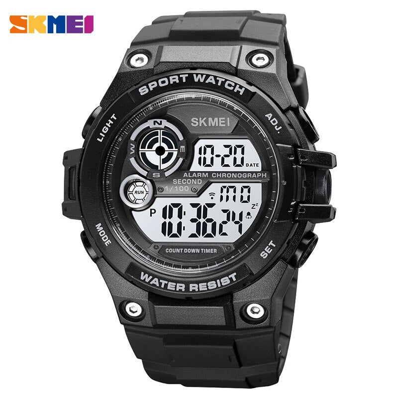 SKMEI 1759 New Sport Watches 100M Waterproof Digital Watch Fashion Countdown Chrono Clock Men Casual LED