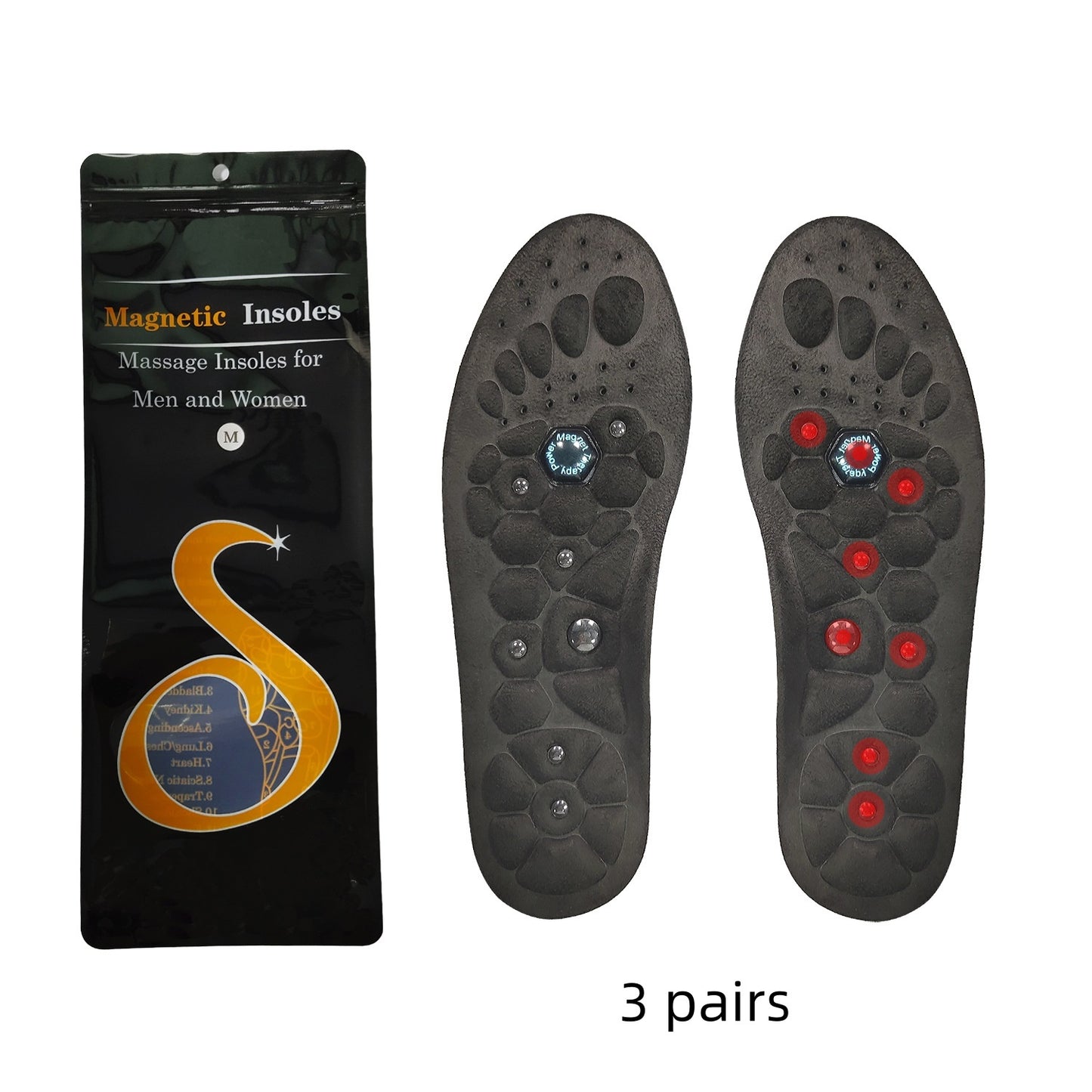 Medical Magnetic Insole Therapy Sports Insoles Orthopedic Massage Foot Weight Loss Slimming