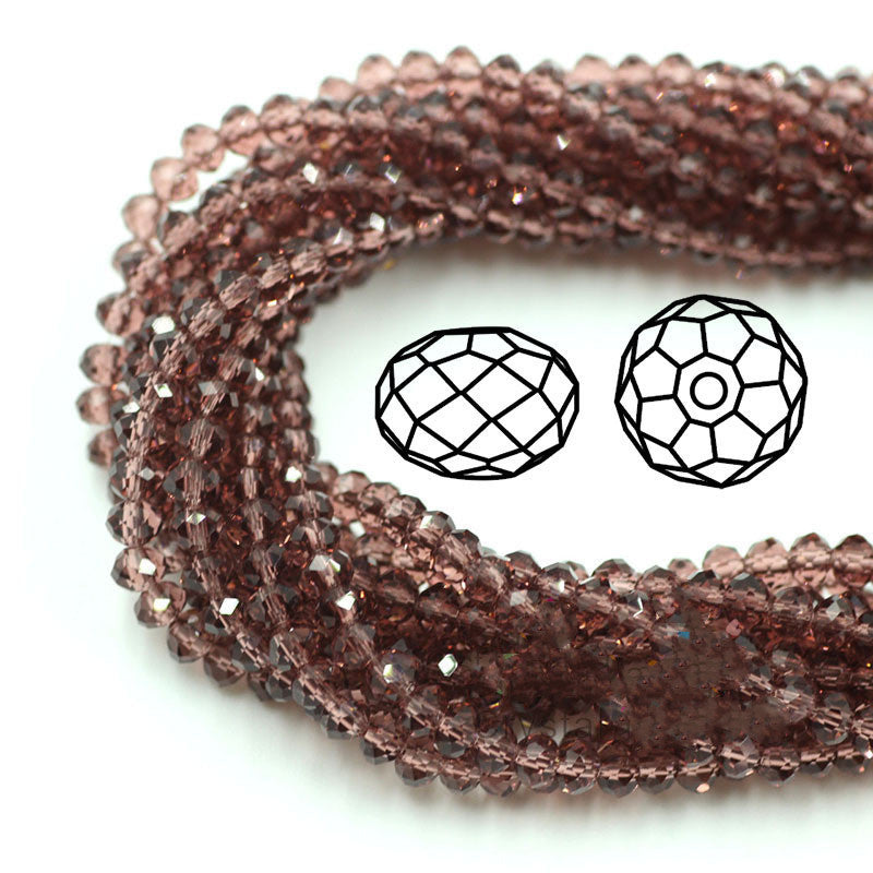 Transparent crystal flat beads