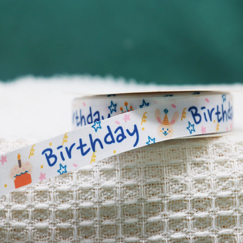 Packing Ribbon Polyester Printing Webbing Bouquet Bandage