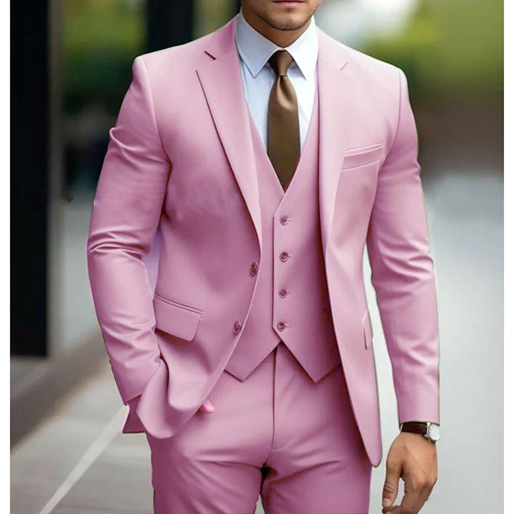 Suit Business Casual Men's Three-piece For Bridegroom
