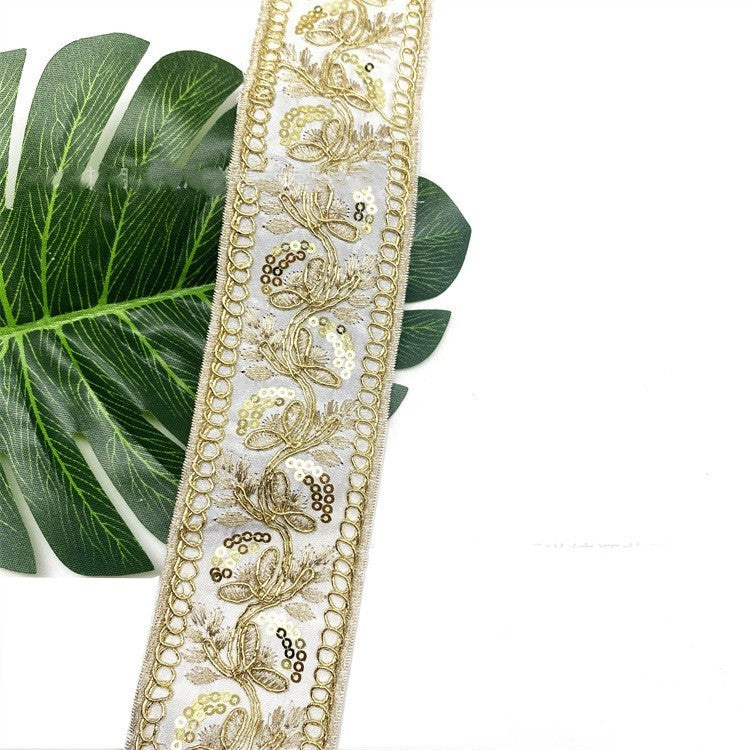 Gold Thread Stranded Rope Embroidery Ribbon