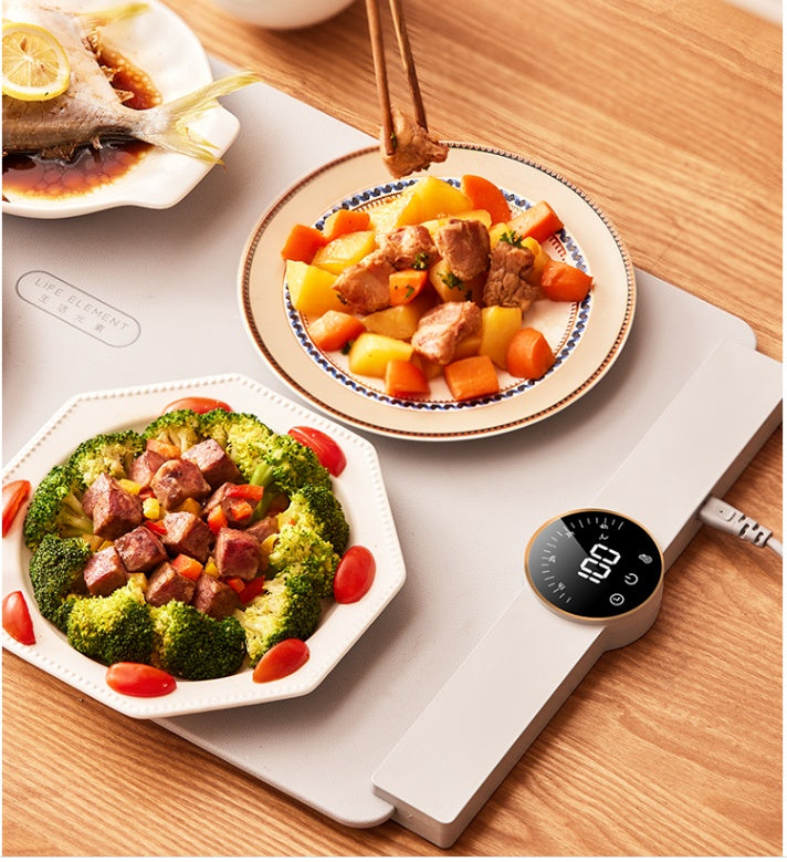 Silicone Flexible Foldable Warm Chopping Board Food Insulation Board Hot Food Treasure Storage Digital Display Insulation Chopping Board