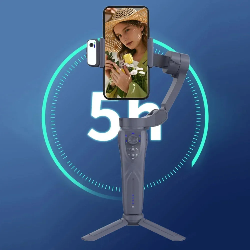 mobile phone 3-axis anti shake stabilizer Tiktok live broadcast camera PTZ AI intelligent tracking face recognition