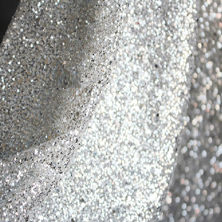 Wedding Dress Silver Bronzing Sequin Fabric