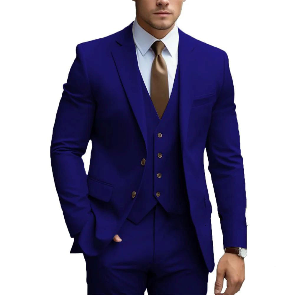 Suit Business Casual Men's Three-piece For Bridegroom