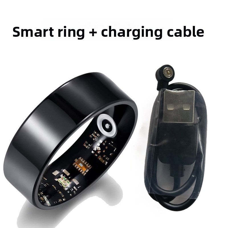 Smart Ring Heart Rate Blood Oxygen Sleep Pressure Monitoring Ring Waterproof Smart Ring Can Be Equipped with Charging Compartment