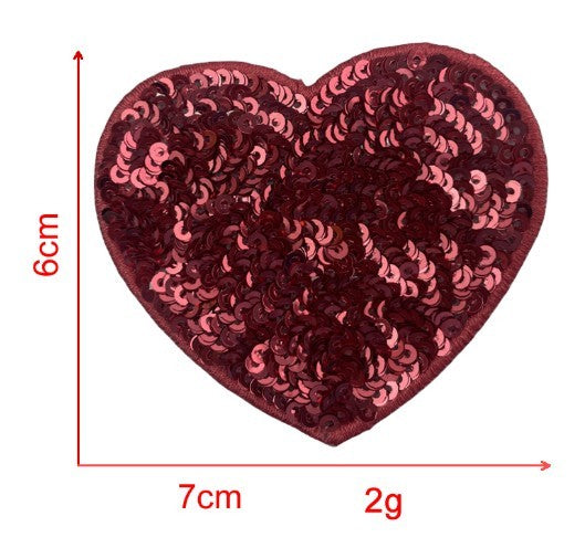 Sequin Love Embroidery Cloth Sticker Adhesive Accessories Decorations