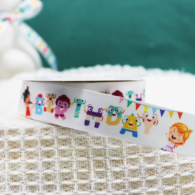 Packing Ribbon Polyester Printing Webbing Bouquet Bandage