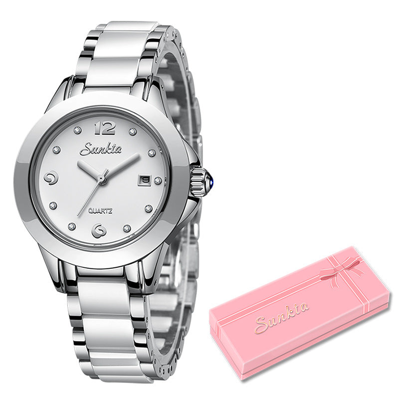 Women's Watch Quartz Sunkta Fashion Women's Watch Rose Gold Women's Watch Creative Waterproof