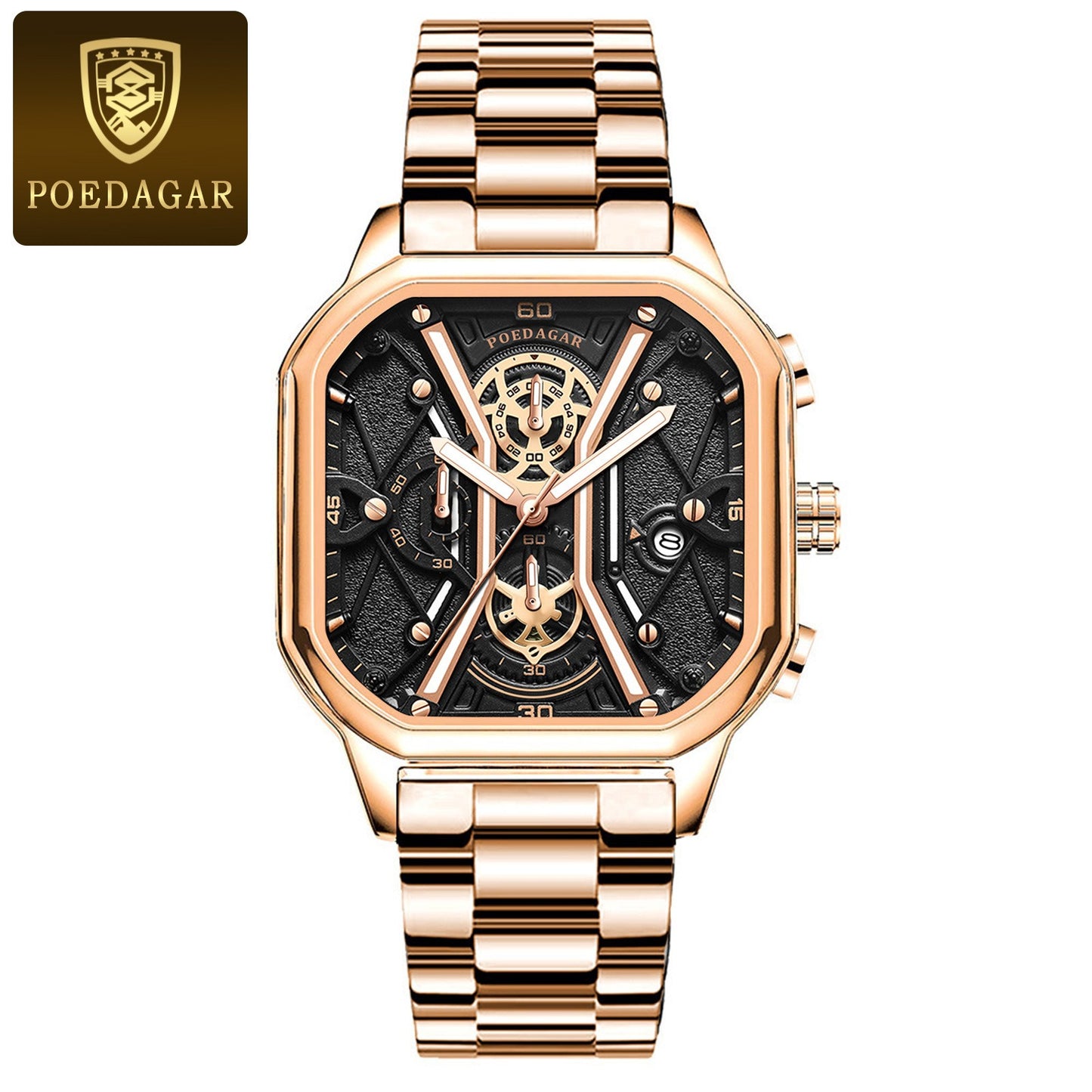 Quartz Men's Watches Luxury Fashion Wristwatches Chronograph Luminous
