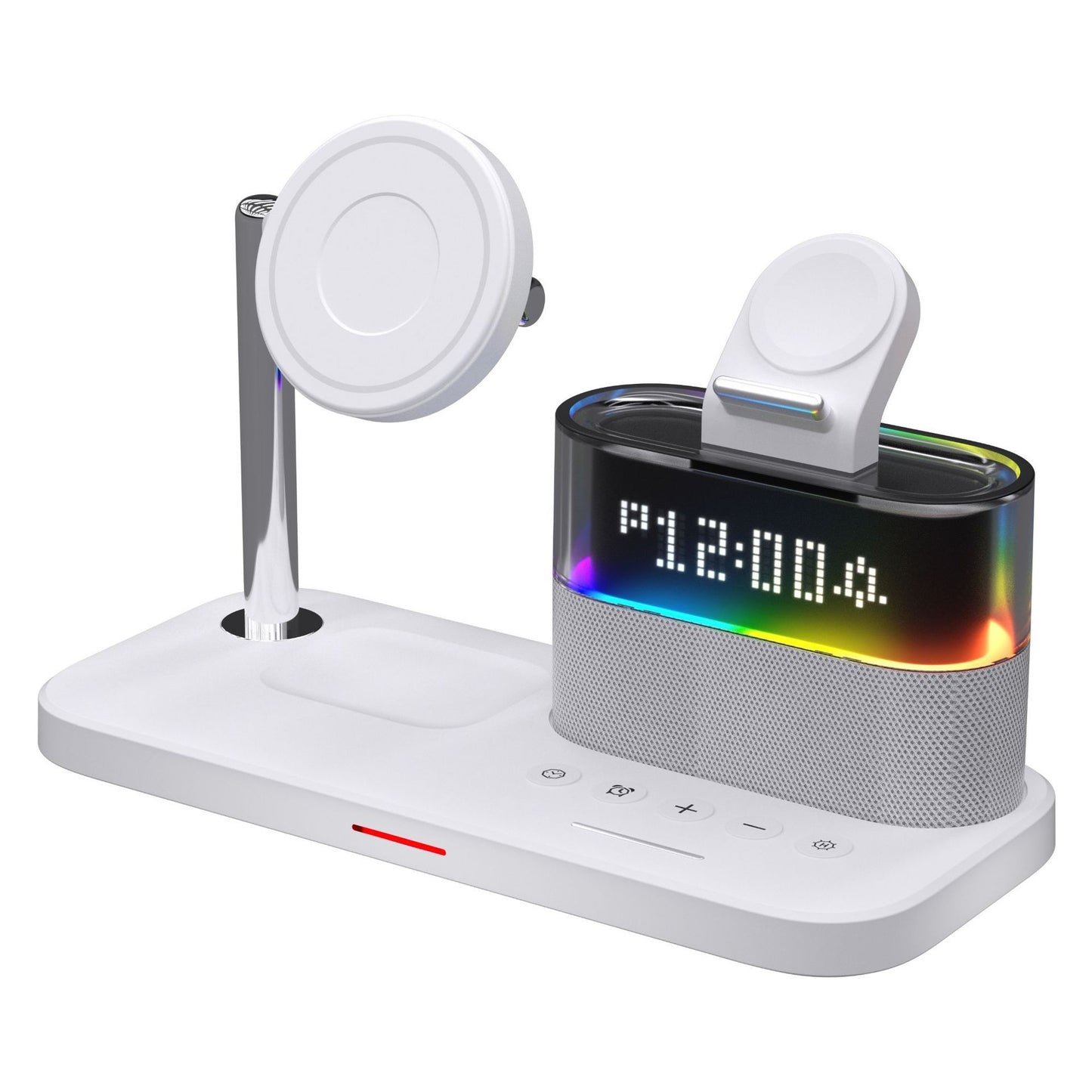 Magnetic Small Night Lamp Wireless Charger With Alarm Clock Three-in-one