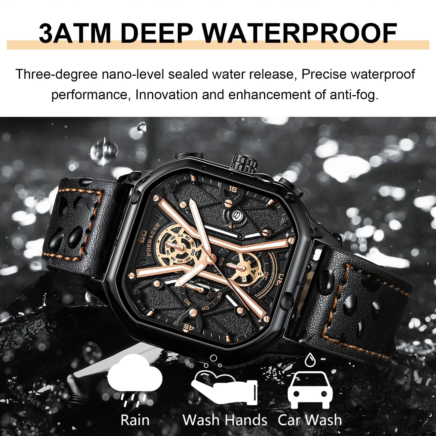 Quartz Men's Watches Luxury Fashion Wristwatches Chronograph Luminous