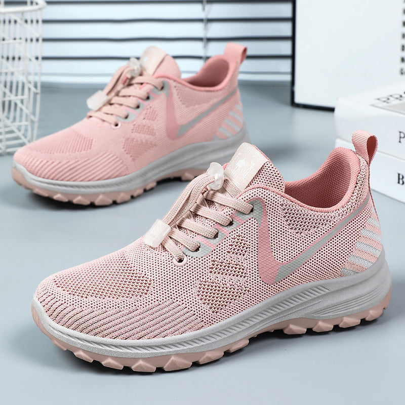 Women's Summer Travel Shoes - Breathable and Comfortable Walking Shoes for Middle-aged and Elderly with Soft Sole Running Shoes for Outdoor Sports
