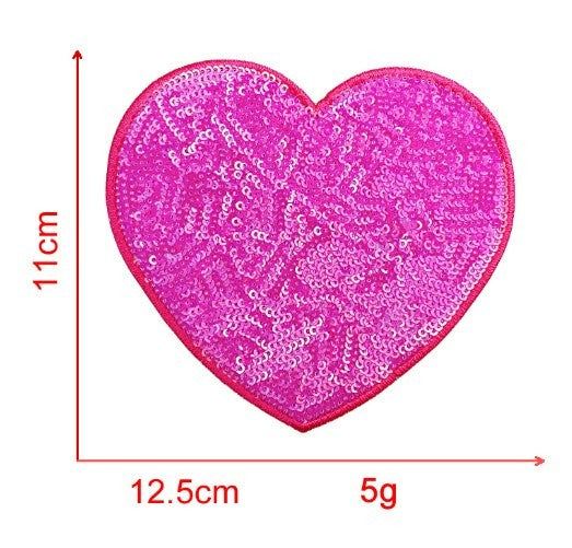 Sequin Love Embroidery Cloth Sticker Adhesive Accessories Decorations