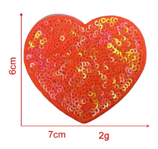 Sequin Love Embroidery Cloth Sticker Adhesive Accessories Decorations