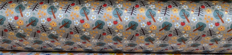 Cartoon Panda And Tiger Cotton Twill