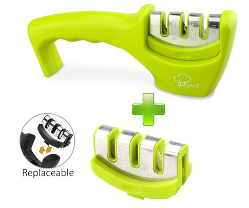 Professional Kitchen Knife Sharpener - Diamond & Tungsten Steel Sharpening Stone