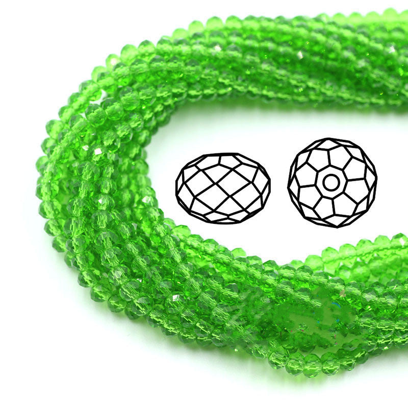 Transparent crystal flat beads
