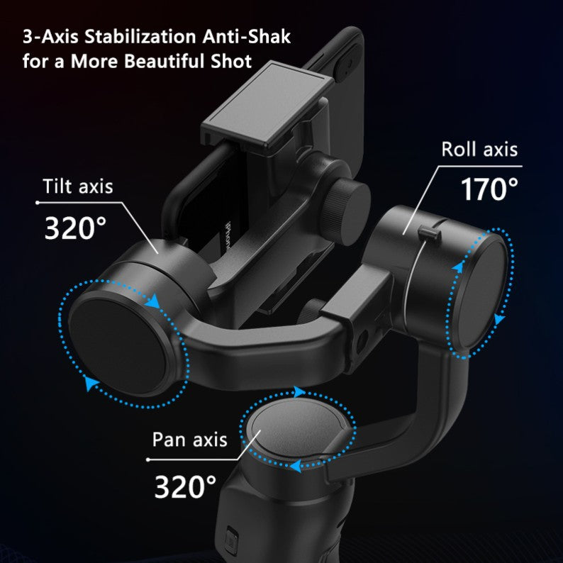 mobile phone camera stabilizer handheld three-axis anti shake platform Tiktok live broadcast tripod short video camera stabilizer