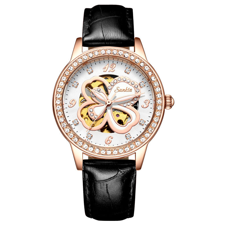 Women's Watch Quartz Sunkta Fashion Women's Watch Rose Gold Women's Watch Creative Waterproof